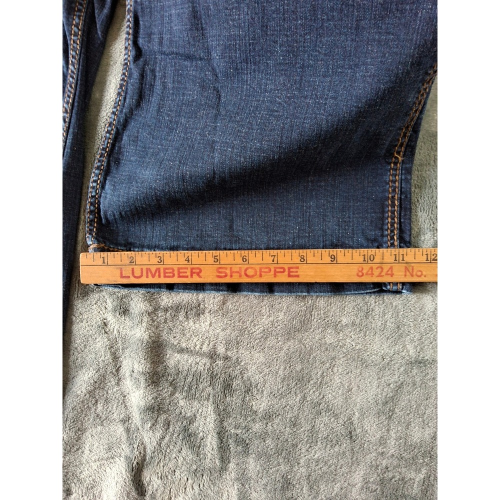 Shyanne Womens Bootcut Jeans Dark Wash Contrast Stitch Size 33 x 34L - Picture 8 of 12